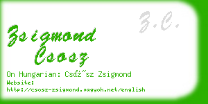 zsigmond csosz business card